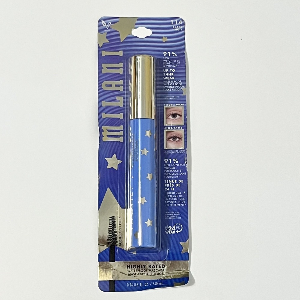 Milani Highly Rated Waterproof Volumizing Mascara Lash Lift #114 BLACK 0.26oz - Picture 3 of 3